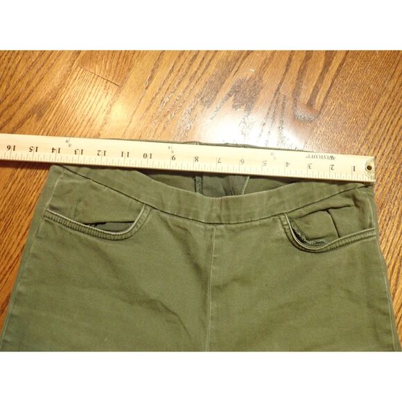 J Crew Dannie Size 4 Zipper In Back Army Green Skinny Legging Jegging Jean - Picture 10 of 12